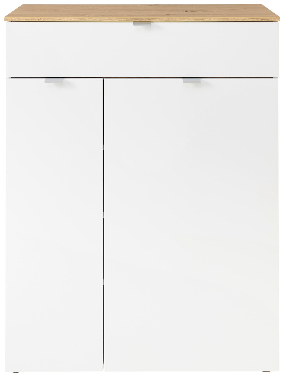 GARDEROBE 5-teilig  in 264/202/38 cm  - Weiß/Eiche Artisan, Design, Glas/Holzwerkstoff (264/202/38cm)