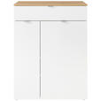 SCHUHSCHRANK 78/103/38 cm - Silberfarben/Schwarz, Design, Holzwerkstoff/Kunststoff (78/103/38cm) - Xora