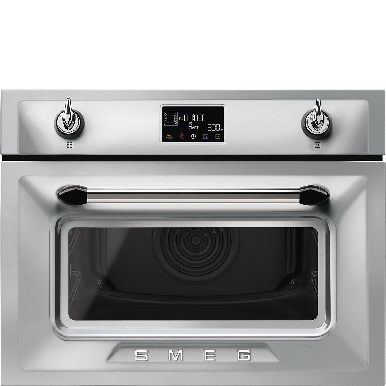 EINBAUMIKROWELLE SO4902M1X  - Edelstahlfarben, ROMANTIK / LANDHAUS, Glas/Metall (59,7/45,8/54,8cm) - SMEG