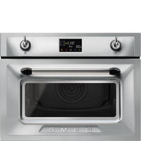 EINBAUMIKROWELLE SO4902M1X  - Edelstahlfarben, ROMANTIK / LANDHAUS, Glas/Metall (59,7/45,8/54,8cm) - SMEG