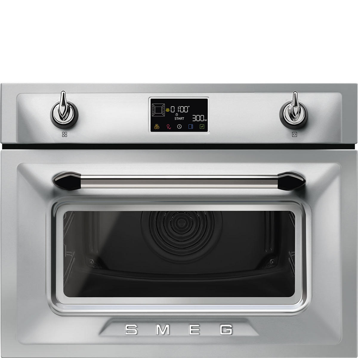 EINBAUMIKROWELLE SO4902M1X  - Edelstahlfarben, ROMANTIK / LANDHAUS, Glas/Metall (59,7/45,8/54,8cm) - SMEG