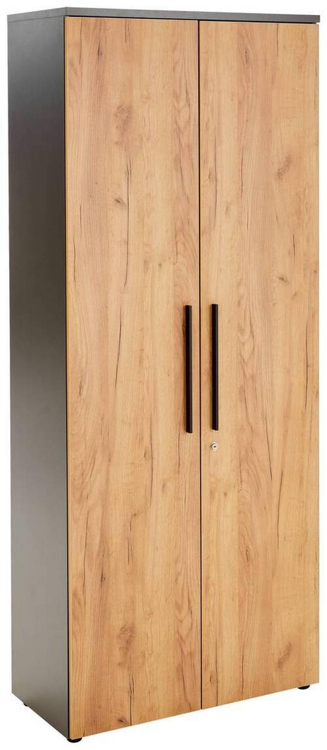 AKTENSCHRANK Graphitfarben, Eichefarben  - Eichefarben/Graphitfarben, MODERN, Holzwerkstoff (80/197/40cm) - Novel