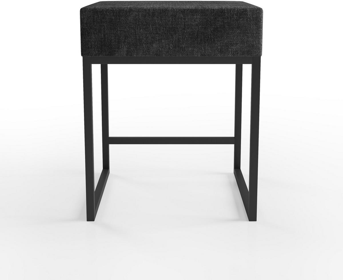 NACHTKÄSTCHEN 45/55/45 cm  in Anthrazit  - Anthrazit/Schwarz, Design, Textil/Metall (45/55/45cm) - Esposa