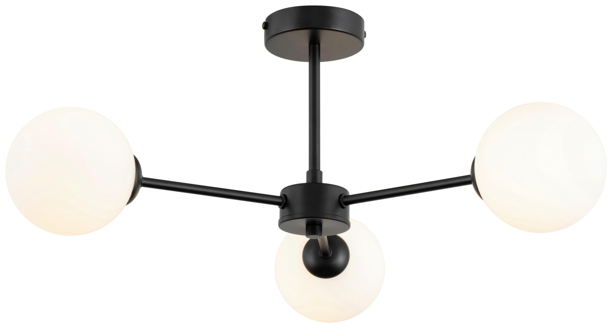 DECKENLEUCHTE 62/25 cm   - Weiß, Trend, Glas/Metall (62/25cm) - Novel