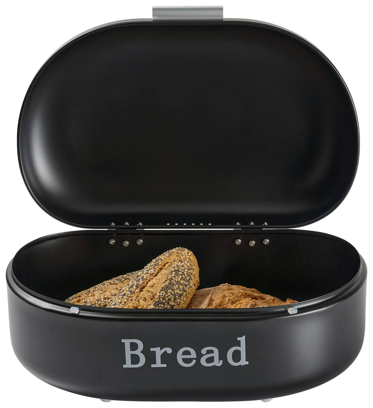 CHLEBNÍK - černá/barvy stříbra, Konvenční, kov/plast (40,5/26,5/18,8cm) - Homeware Profession.