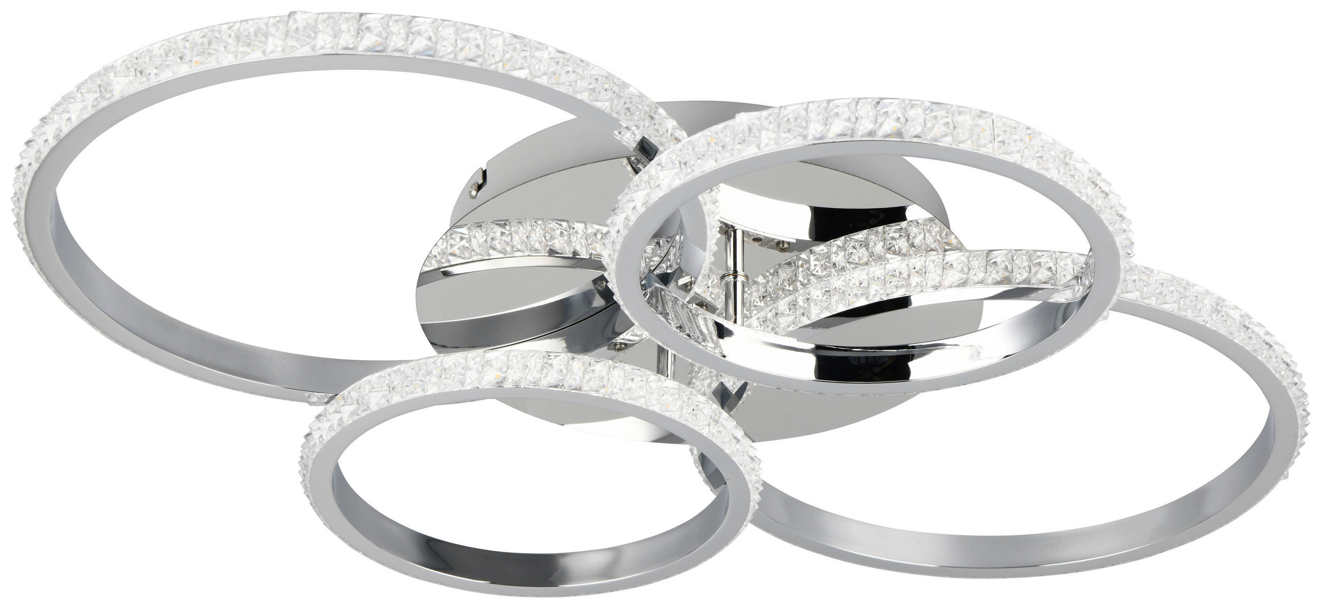 LED-DECKENLEUCHTE Cires 65,5/8,5 cm   - Chromfarben, Design, Metall (65,5/8,5cm)