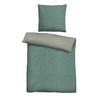 BETTWÄSCHE Flanell 155/220 cm  - Dunkelgrün/Hellgrau, Design, Textil (155/220cm) - Novel