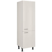 GERÄTEUMBAUSCHRANK 60/216,6/58 cm  Hellgrau  - Edelstahlfarben/Hellgrau, Modern, Holzwerkstoff/Metall (60/216,6/58cm) - Nobilia