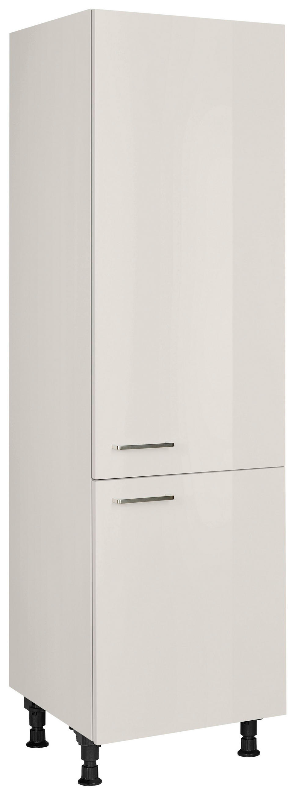 GERÄTEUMBAUSCHRANK 60/216,6/58 cm  Hellgrau  - Edelstahlfarben/Hellgrau, Modern, Holzwerkstoff/Metall (60/216,6/58cm) - Nobilia