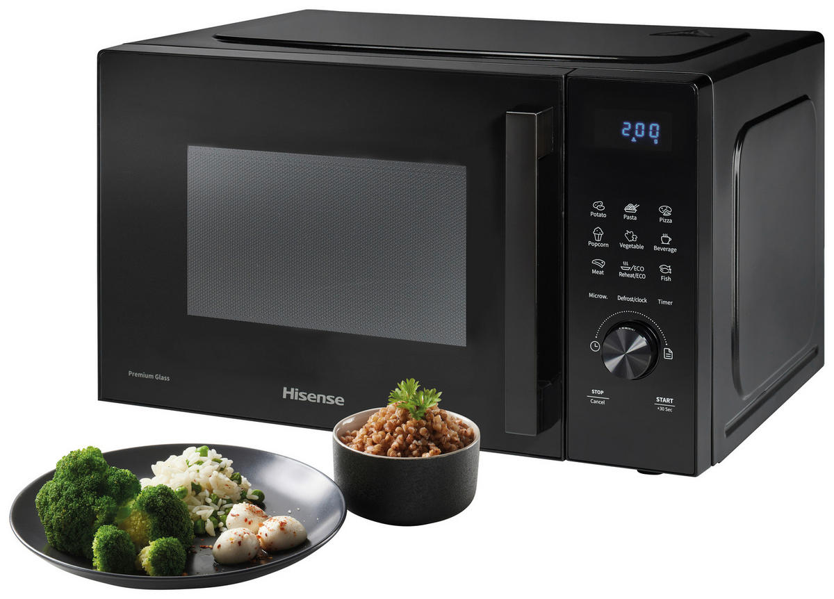 MIKROWELLE H23MOBSD1H  - Schwarz, MODERN, Glas/Kunststoff (48/29,5/33,7cm) - Hisense