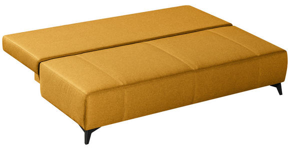 SCHLAFSOFA Flachgewebe Gelb  - Gelb/Hellgrau, MODERN, Textil/Metall (197/88/89cm) - Novel