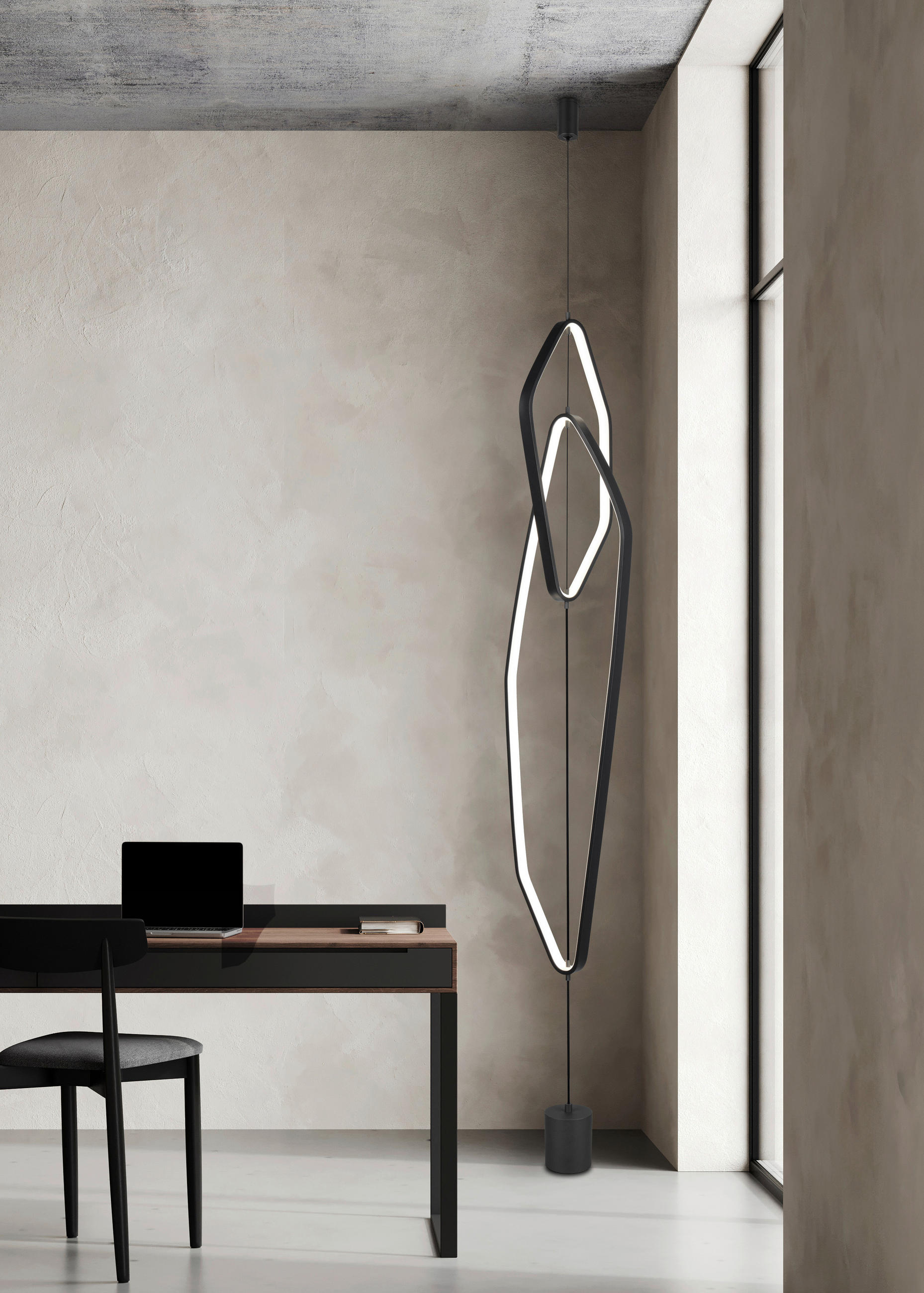 LED-STEHLEUCHTE 28/26/140 cm    - Schwarz, Design, Metall (28/26/140cm)