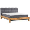 BOXSPRINGBETT 160/200 cm  in Anthrazit  - Anthrazit/Buchefarben, Natur, Holz/Textil (160/200cm) - Livetastic
