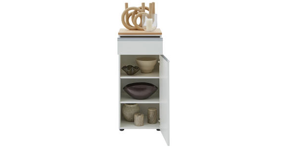KOMMODE in 45/102/41 cm - Eichefarben/Silberfarben, Design, Holz/Holzwerkstoff (45/102/41cm) - Dieter Knoll