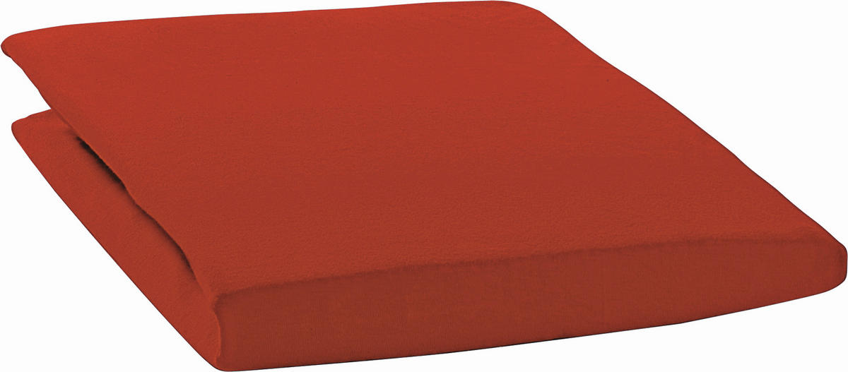 SPANNBETTTUCH Zwirn-Jersey  - Rot, Basics, Textil (150/200cm) - Estella