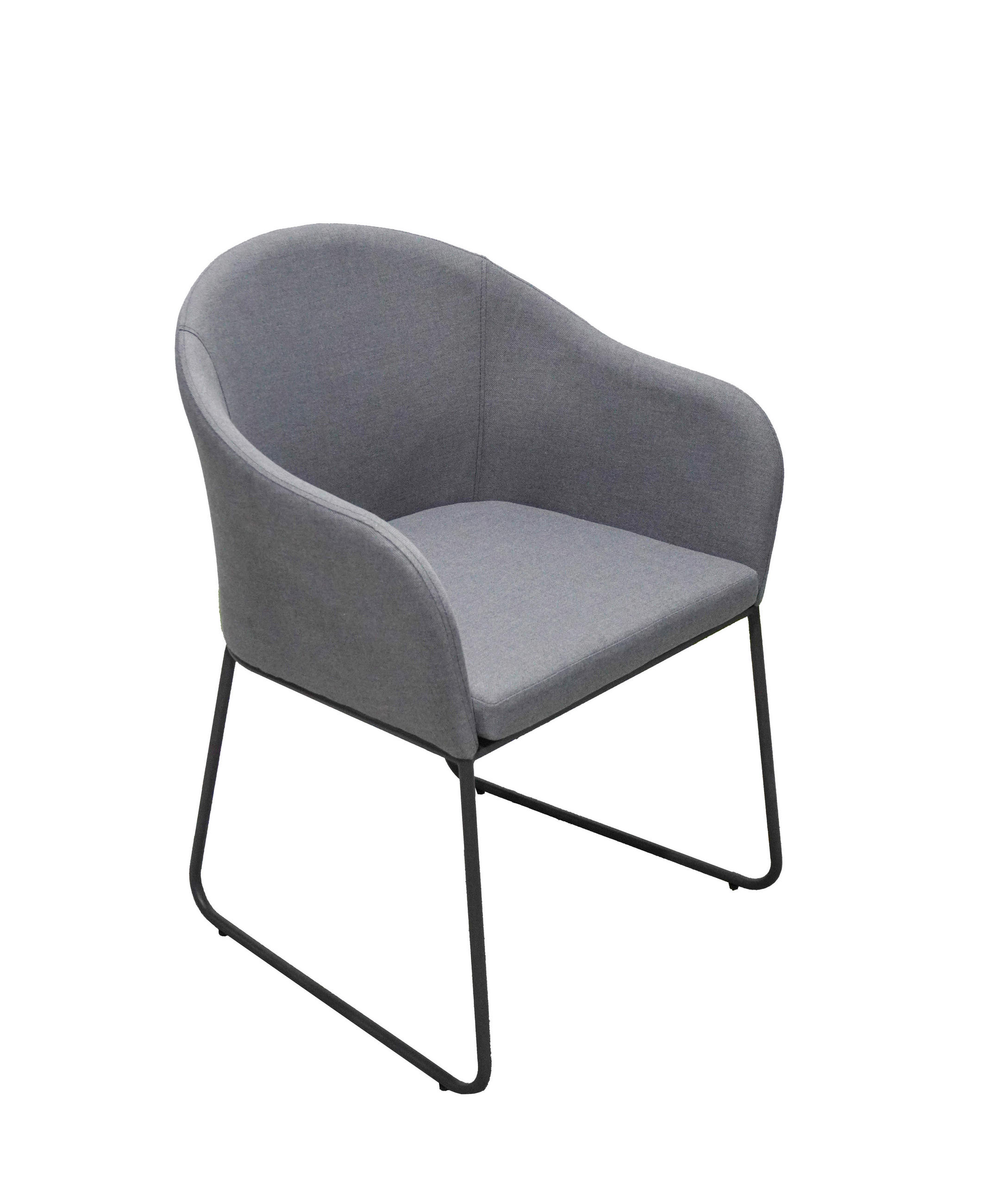 GARTENSTUHL-SET Metall, Textil Anthrazit, Dunkelgrau  - Dunkelgrau/Anthrazit, Basics, Textil/Metall (63/95/54cm) - Gardenson