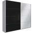 SCHWEBETÜRENSCHRANK 2-türig Alufarben, Schwarz - Alufarben/Schwarz, Design, Glas/Holzwerkstoff (226/210/62cm) - Xora SCHWEBETÜRENSCHRANK 2-türig Alufarben, Schwarz - Alufarben/Schwarz, Design, Glas/Holzwerkstoff (226/210/62cm) - Xora
