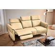 TRAPEZSOFA in Mikrofaser Beige  - Beige/Schwarz, KONVENTIONELL, Textil/Metall (221/103/95cm) - Dieter Knoll