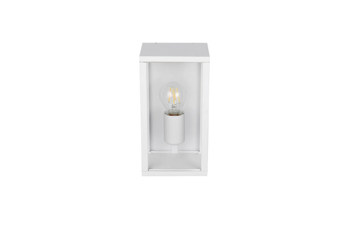 VÄGGLAMPA FÖR UTOMHUS - klar/vit, Basics, metall/glas (14/14/26cm) - Trio Leuchten