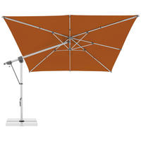 AMPELSCHIRM 300x300 cm  - Terracotta/Hellgrau, Basics, Textil/Metall (300/300cm) - Doppler