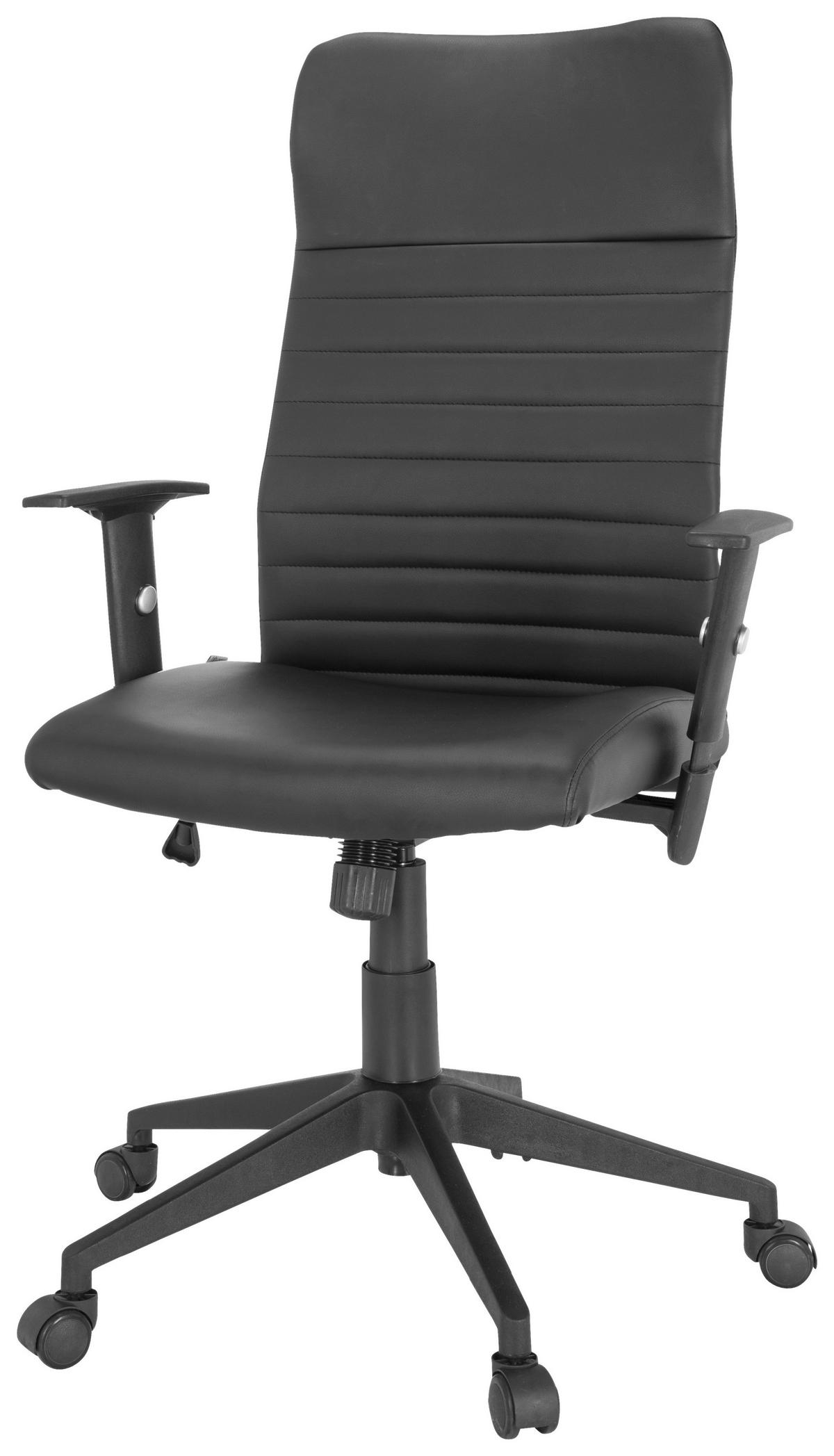 SNURRSTOL  i läderimitation svart  - svart, Modern, textil/plast (72/115/55cm) - MID.YOU
