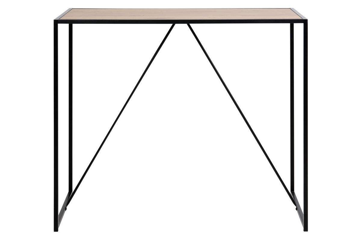 BARBORD i metall, trämaterial  120/60/105 cm  - svart/ekfärgad, Modern, metall/trämaterial (120/60/105cm) - Best Price