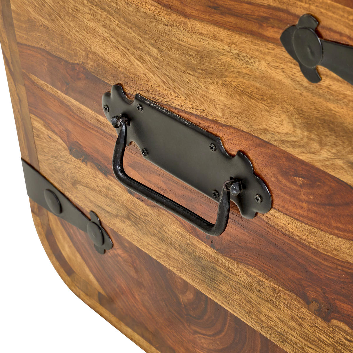 TRUHE Holz Sheesham Hartholz  - Sheeshamfarben, KONVENTIONELL, Holz (100/50/50cm) - Livetastic