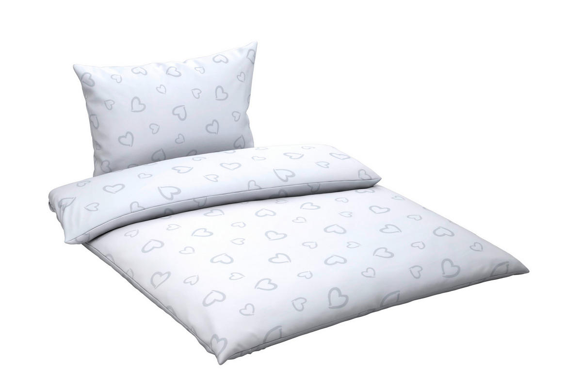 DETSKÁ POSTEĽNÁ BIELIZEŇ 100/135 cm  - sivá/biela, Basics, textil (100/135cm) - My Baby Lou