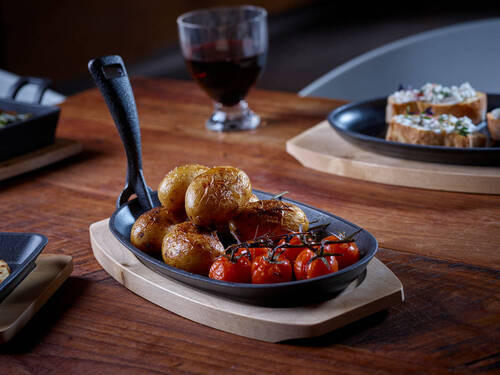 SERVERINGSPANNA  - brun/svart, Basics, metall/trä (24/2/14cm) - Echtwerk