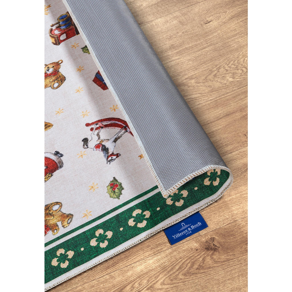 Thumbnail - Villeroy & Boch Flachwebeteppich Toy's Delight, Mehrfarbig, Dunkelgrün, Textil, Weihnachten, rechteckig, 160x230 cm, Oek...