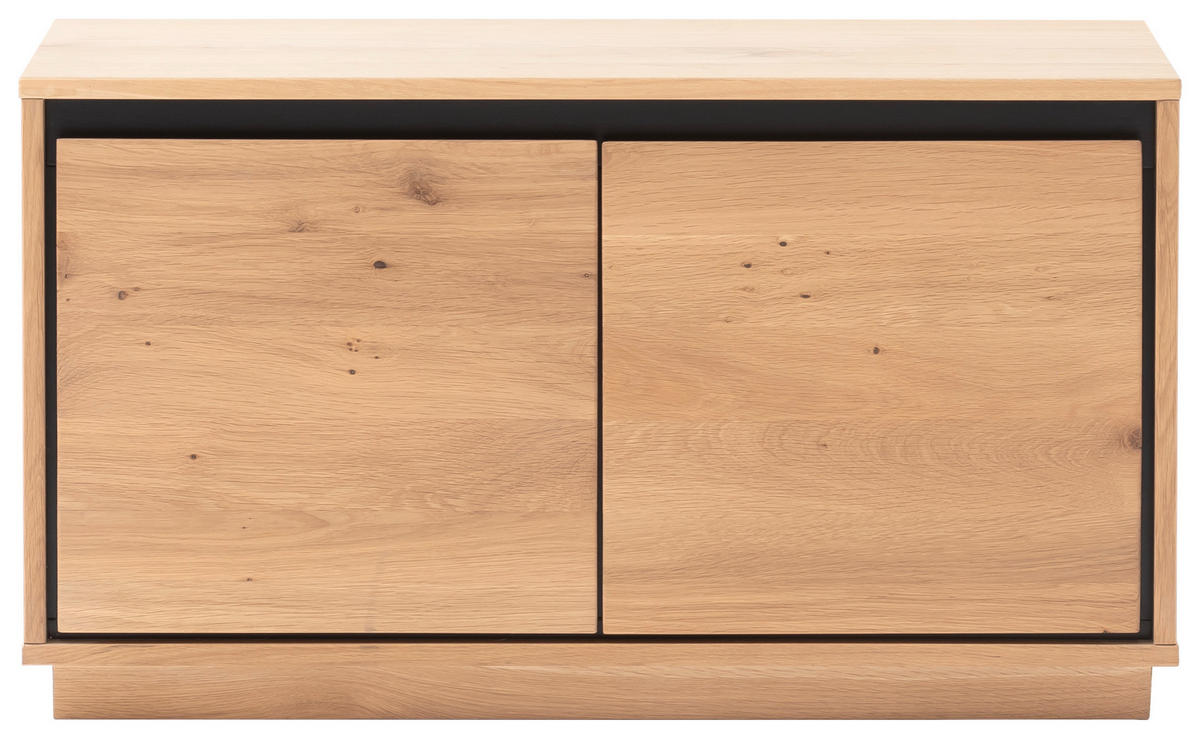 GARDEROBENBANK  in 81/49/40 cm  - Eiche Bianco/Anthrazit, Natur, Holz/Textil (81/49/40cm)