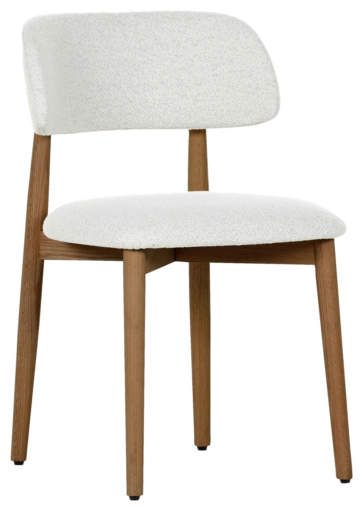 STUHL Nussbaumfarben, Beige Eiche massiv  - Beige/Dunkelbraun, MODERN, Holz/Textil (49/79/51cm) - Livetastic