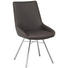 STUHL Lederlook, Mikrofaser Dunkelgrau, Edelstahlfarben - Edelstahlfarben/Dunkelgrau, Design, Textil/Metall (52,5/91,5/65,5cm) - Novel STUHL Lederlook, Mikrofaser Dunkelgrau, Edelstahlfarben - Edelstahlfarben/Dunkelgrau, Design, Textil/Metall (52,5/91,5/65,5cm) - Novel