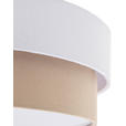 DECKENLEUCHTE  45/13 cm    - Beige/Weiß, MODERN, Kunststoff/Textil (45/13cm) - Novel