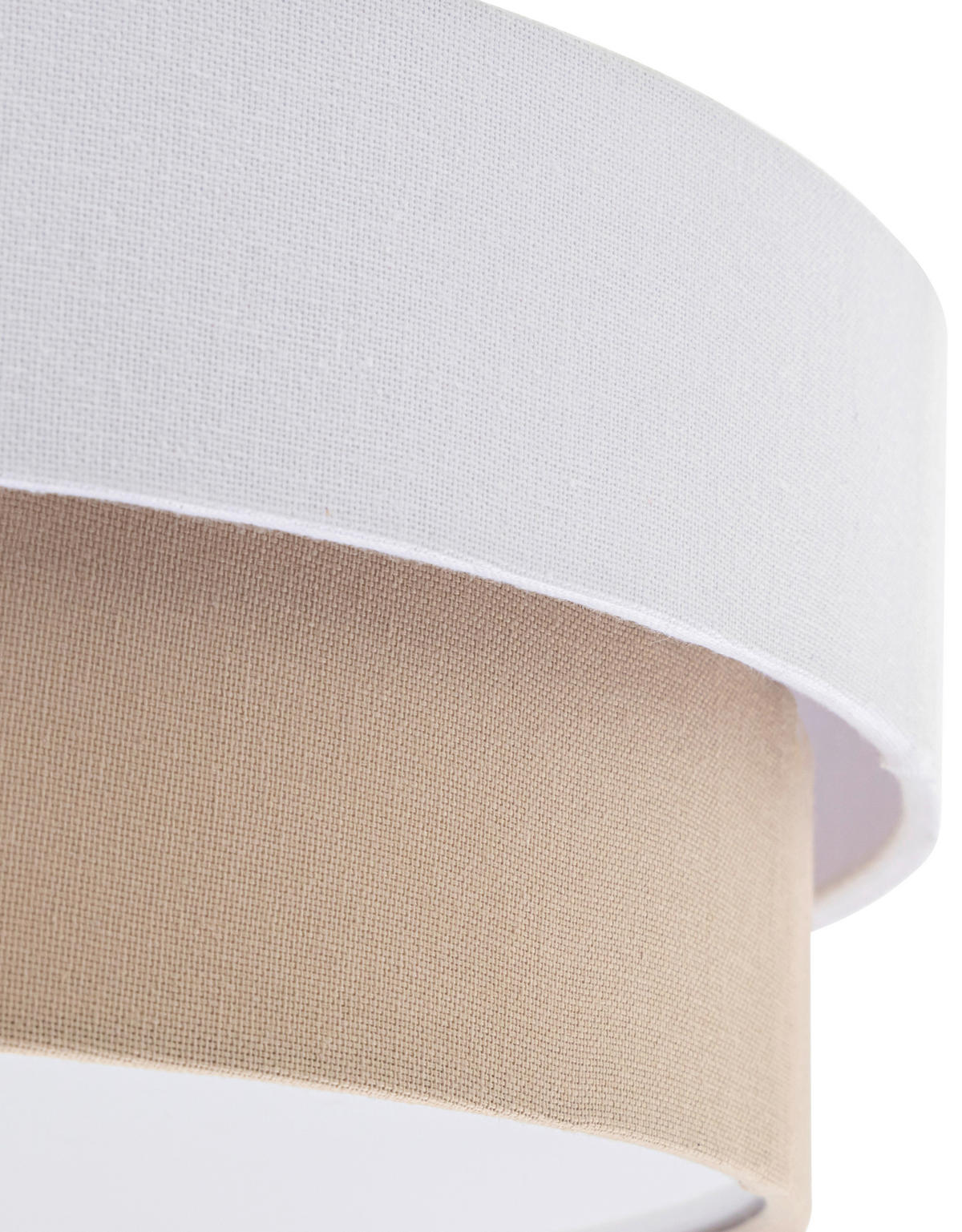 DECKENLEUCHTE 45/13 cm   - Beige/Weiß, MODERN, Kunststoff/Textil (45/13cm) - Novel