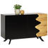 SIDEBOARD - Eichefarben/Schwarz, Design, Holzwerkstoff/Metall (120/75/41,5cm) - Carryhome SIDEBOARD - Eichefarben/Schwarz, Design, Holzwerkstoff/Metall (120/75/41,5cm) - Carryhome