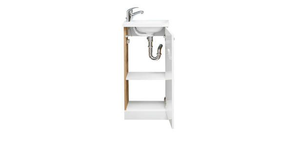WASCHTISCHUNTERSCHRANK 38,8/82,5/21,5 cm - Chromfarben/Eiche Artisan, KONVENTIONELL, Holzwerkstoff (38,8/82,5/21,5cm) - Xora