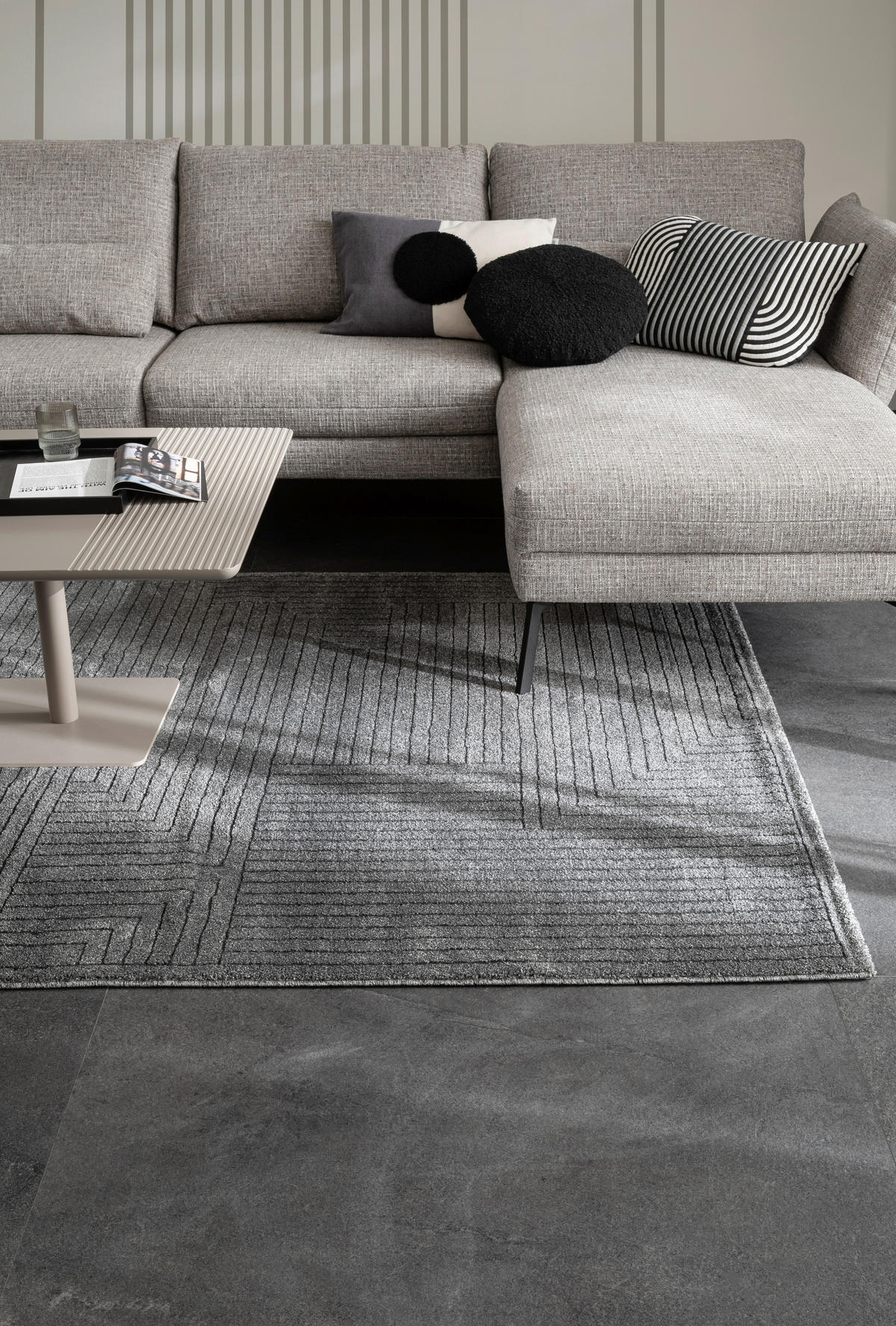 WEBTEPPICH 80/150 cm Pure Design Anthrazit  - Anthrazit, Basics, Textil (80/150cm) - Schöner Wohnen