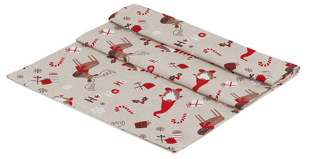 NADSTOLNJAK 40/140 cm   PALCKI  - crvena, Konvencionalno, tekstil (40/140cm) - X-Mas