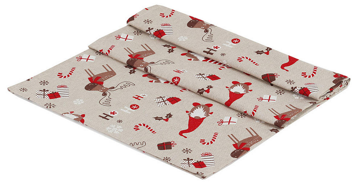 NADSTOLNJAK 40/140 cm   PALCKI  - crvena, Konvencionalno, tekstil (40/140cm) - X-Mas