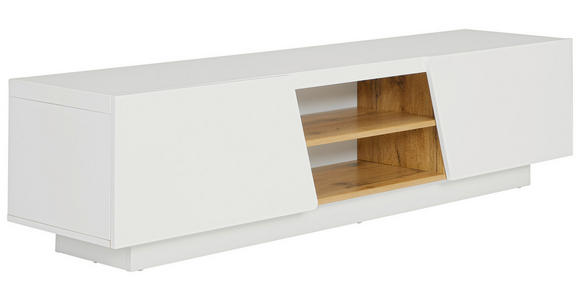 LOWBOARD  in 160/41/40 cm  - Eichefarben/Weiß, Design, Holzwerkstoff (160/41/40cm) - Carryhome