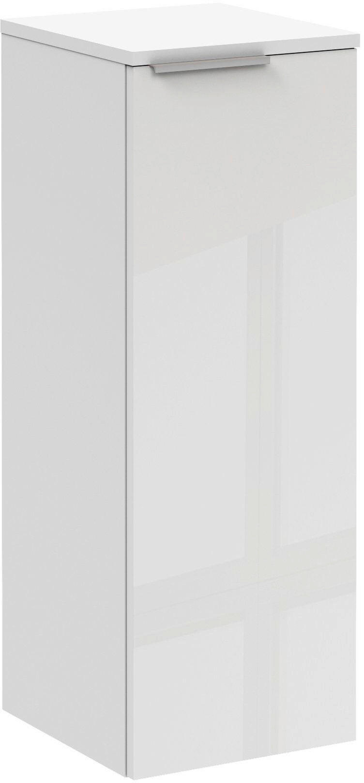 MIDISCHRANK 30,2/82,6/32 cm  - Silberfarben/Weiß, MODERN, Glas/Holzwerkstoff (30,2/82,6/32cm) - Voleo