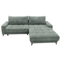  in Chenille Graugrün  - Schwarz/Graugrün, Design, Kunststoff/Textil (260/180cm) - Cantus