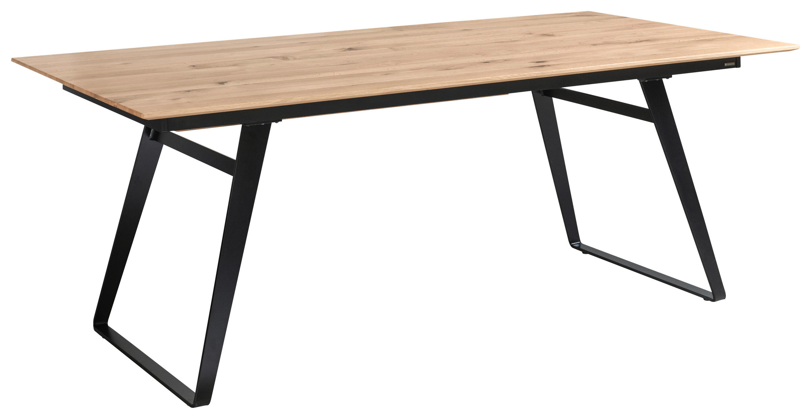 ESSTISCH Eichefarben  ausziehbar, in verschiedenen Größen erhältlich, Variantenauswahl  - Eichefarben/Schwarz, Design, Holz/Metall (180-280/100/77cm) - Musterring