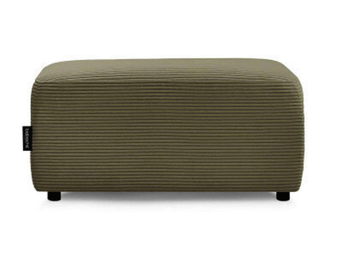 HOCKER ATILLA Cord Hellgrün  - Schwarz/Hellgrün, MODERN, Kunststoff/Textil (92/44/48cm)