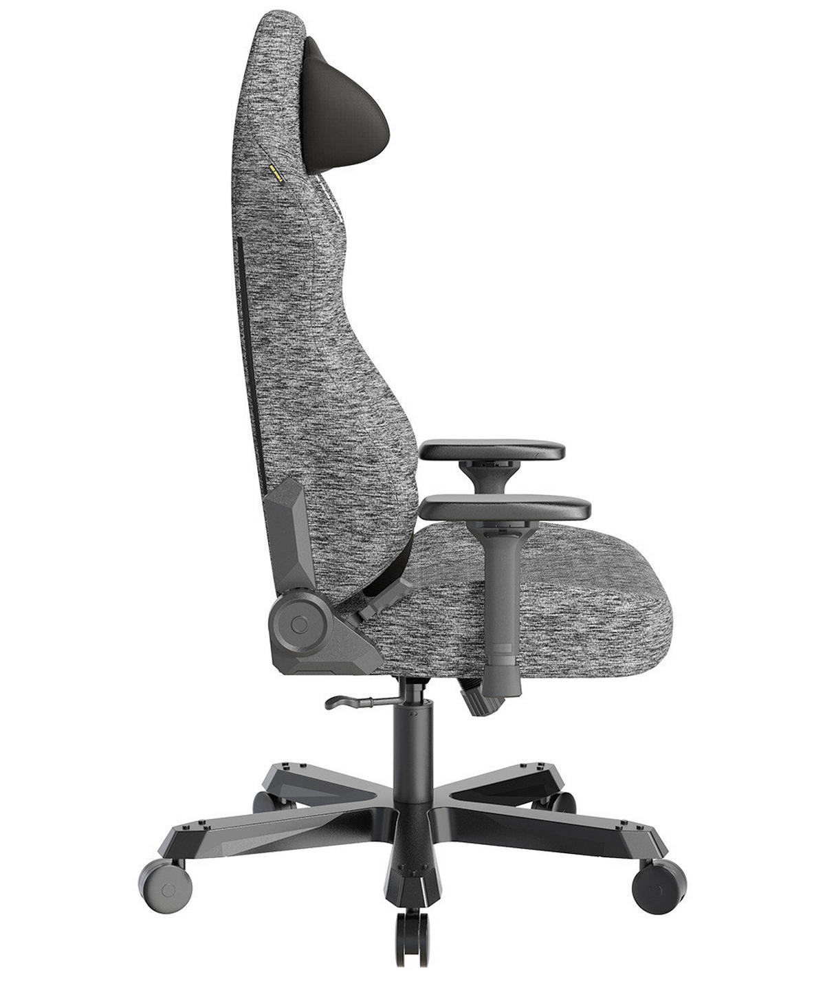 GAMINGSTUHL Grau Metall, Textil   - Schwarz/Grau, KONVENTIONELL, Textil/Metall (80/138,5-148/60cm) - Dxracer