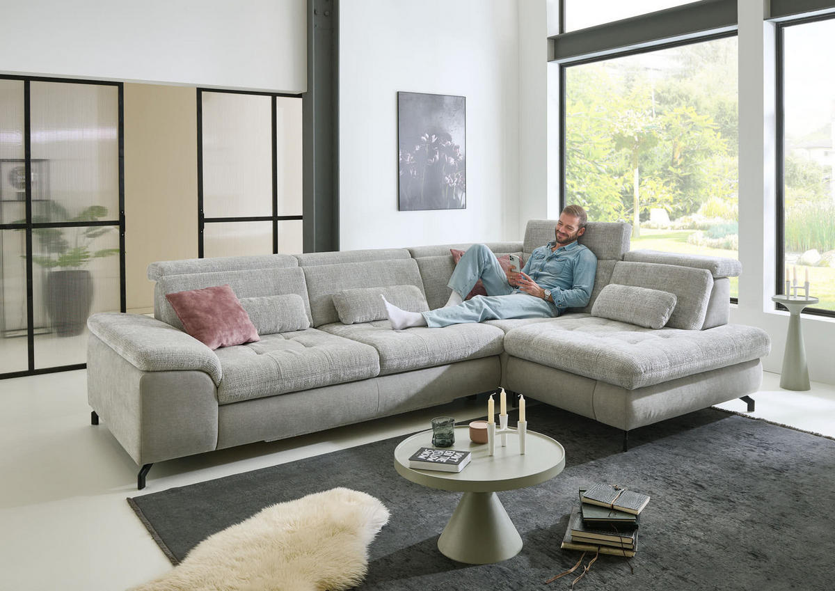 UGAONA GARNITURA siva  - siva/bež, Moderno, tekstil - Beldomo Comfort