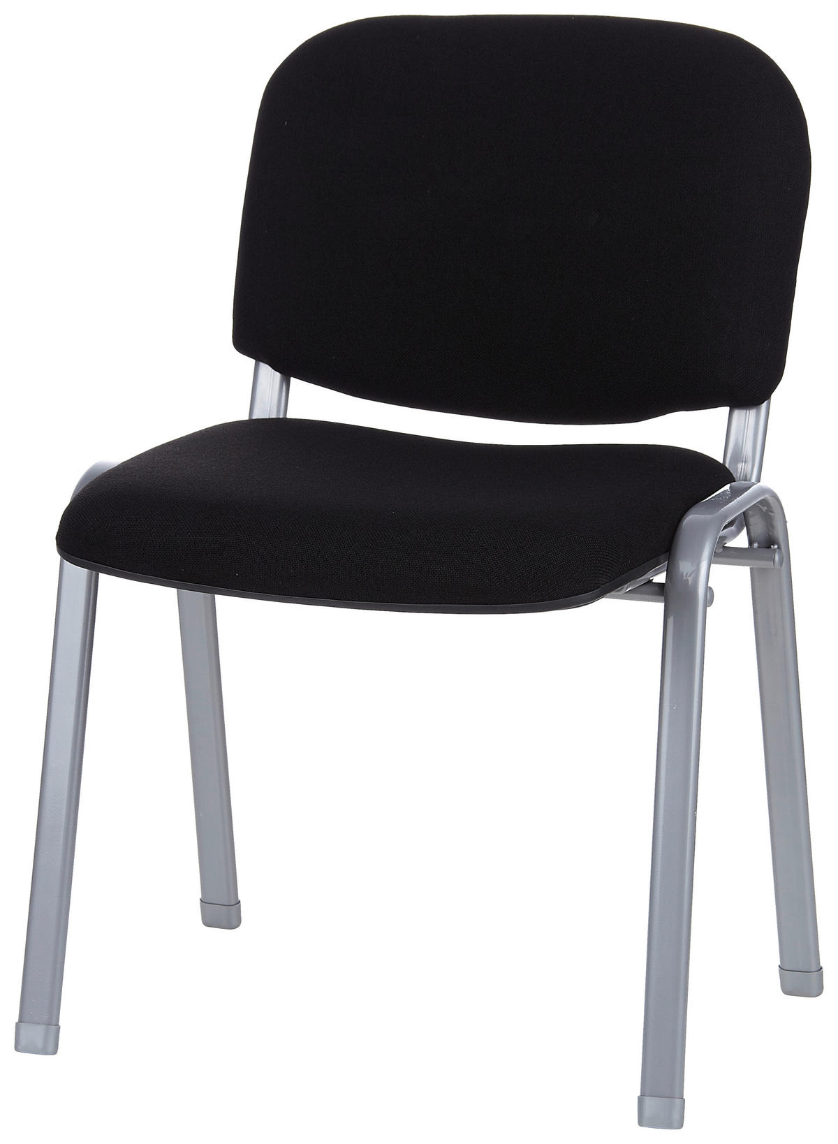 BESÖKSSTOL  i flatväv svart, silver  - silver/svart, Basics, metall/textil (58/84/48cm) - MID.YOU