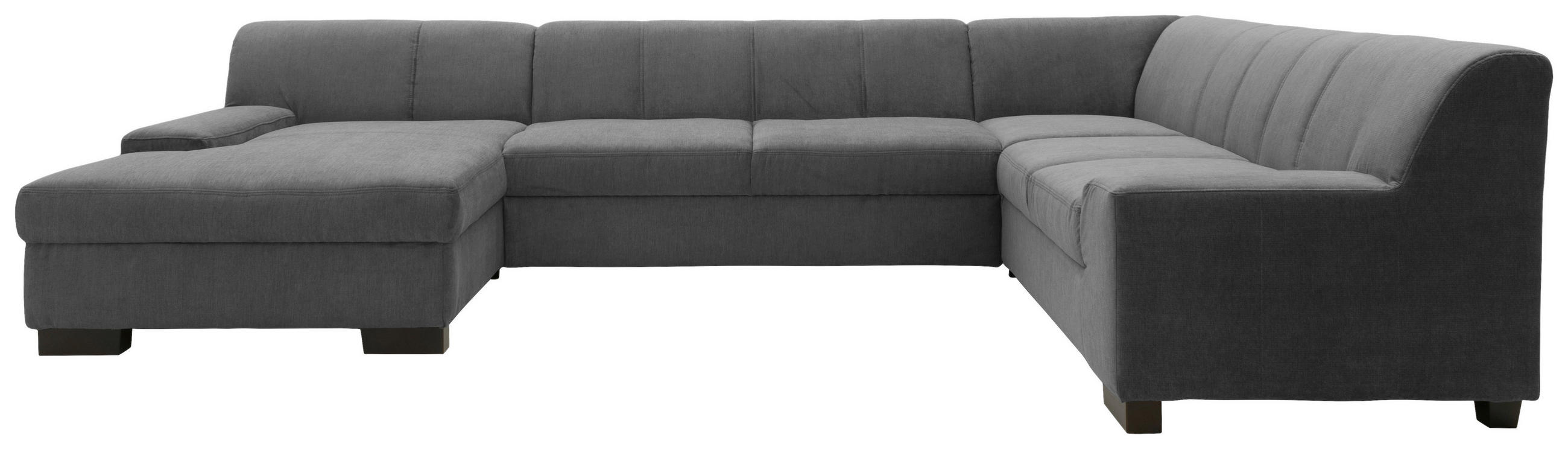 WOHNLANDSCHAFT Anthrazit Mikrofaser - Wengefarben/Anthrazit, Design, Holz/Textil (153/328/212cm)