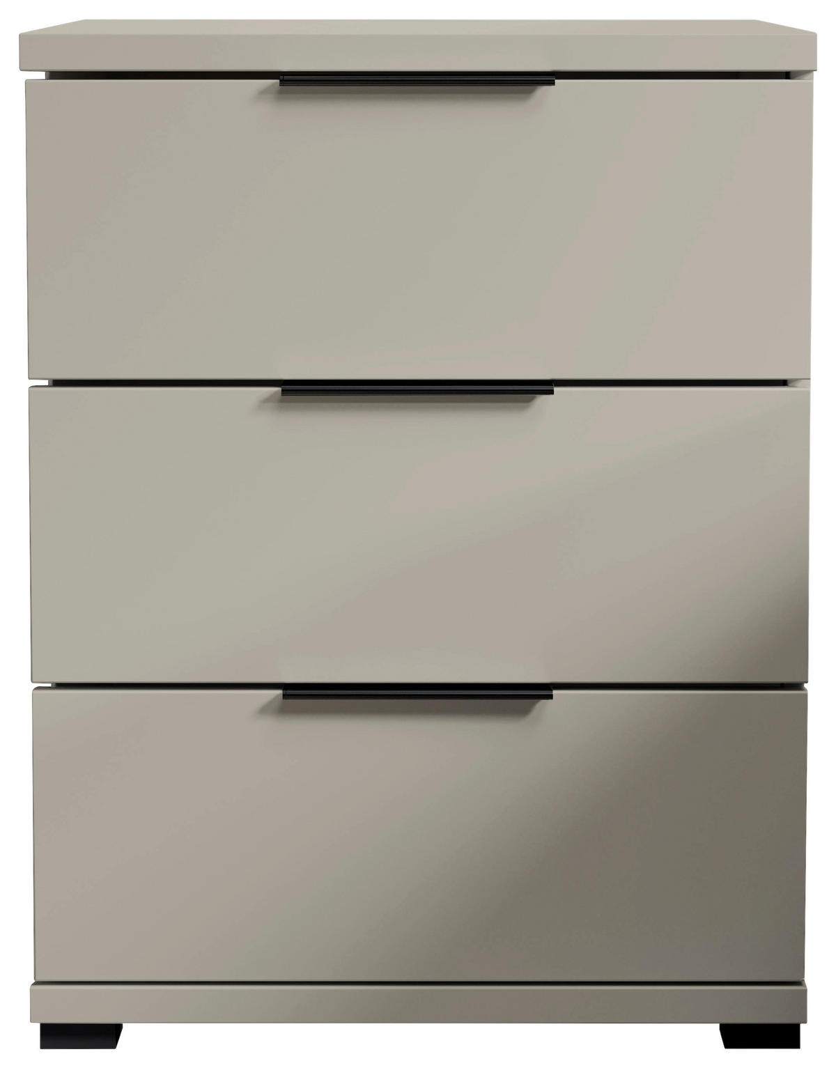 NACHTSCHRANK 46/61/42 cm  - Kaschmir/Schwarz, KONVENTIONELL, Holzwerkstoff/Kunststoff (46/61/42cm) - Boxxx